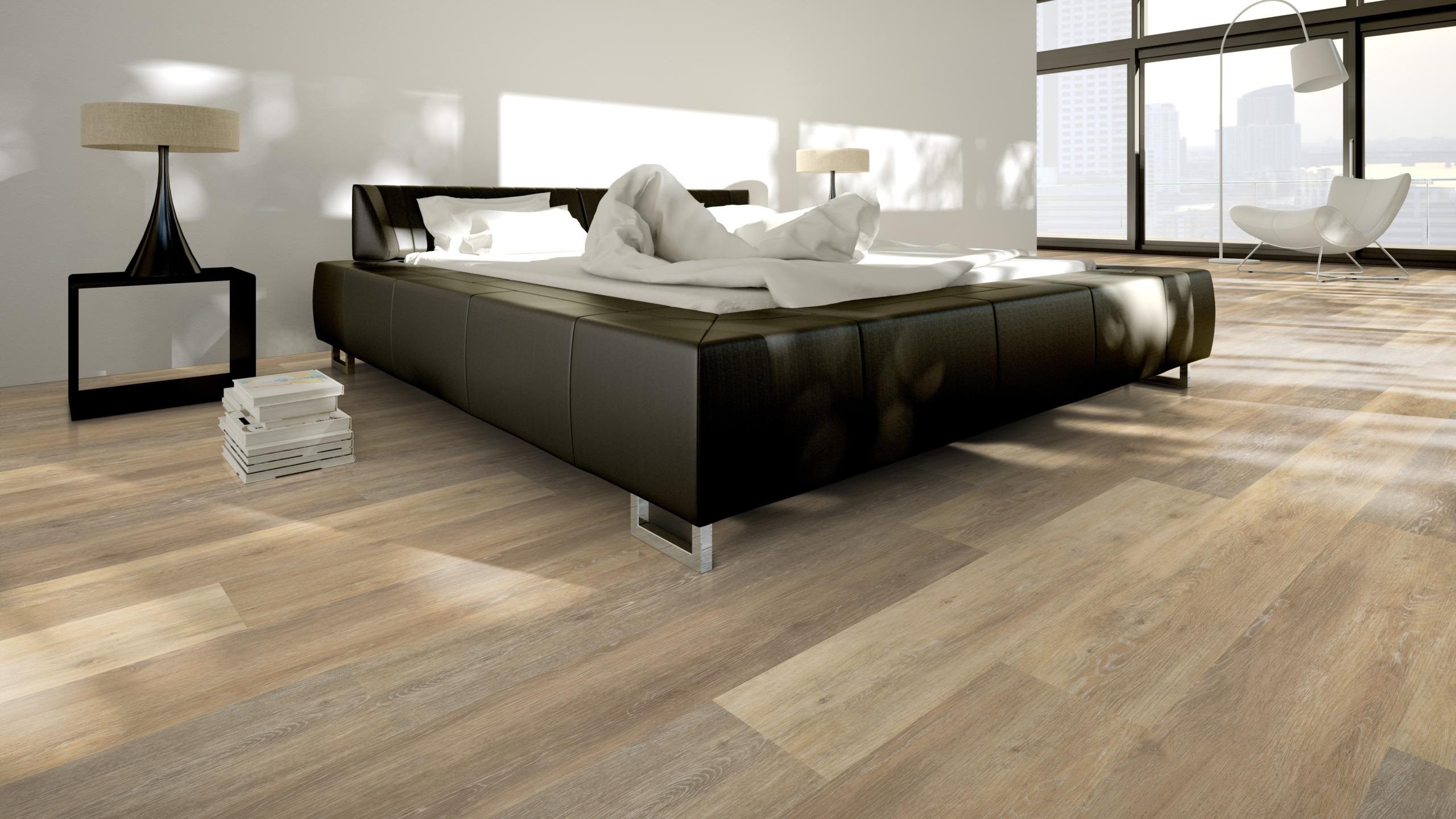 SPC Klick-Vinylboden Traffic Luna 6,5 mm mit integrierter Trittschalldämmung