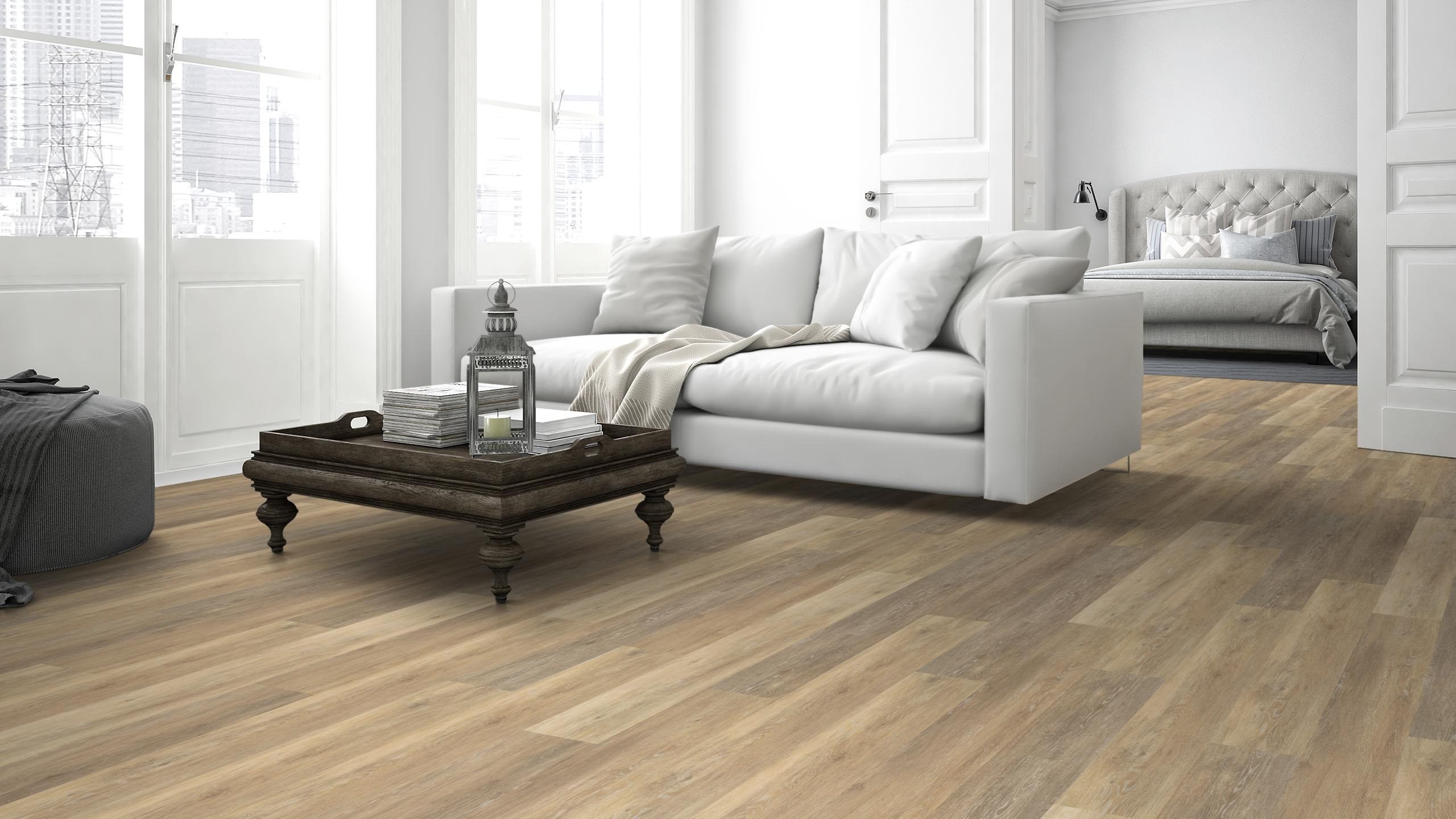 SPC Klick-Vinylboden Traffic Luna 6,5 mm mit integrierter Trittschalldämmung