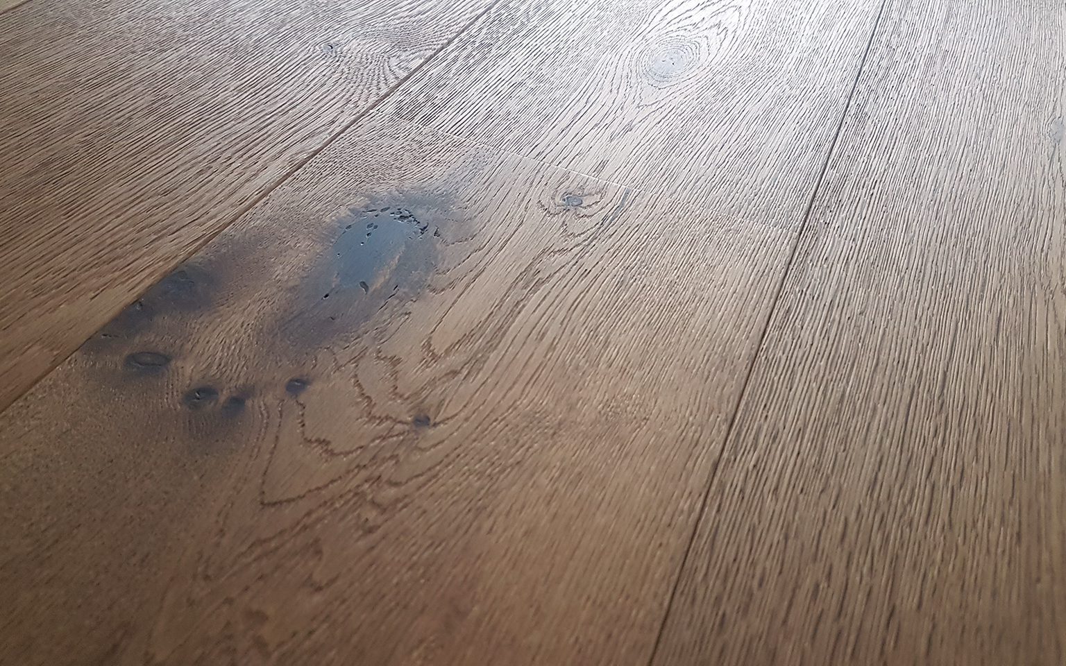 Parkett Räuchereiche Rustical gefast gebürstet matt versiegelt 189mm
