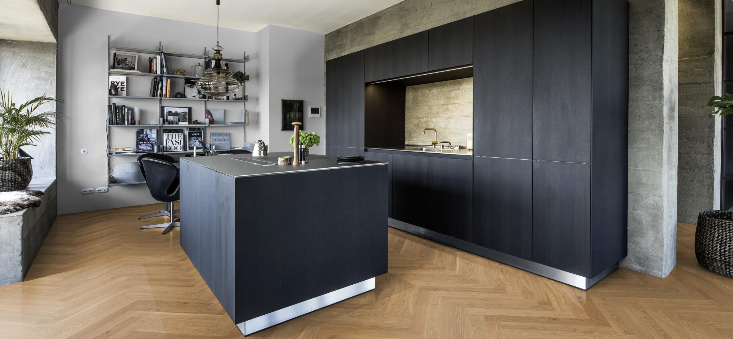 Fischgrätparkett Bauwerk Monopark Eiche Rustikal 45 Öl-Wachs – 3