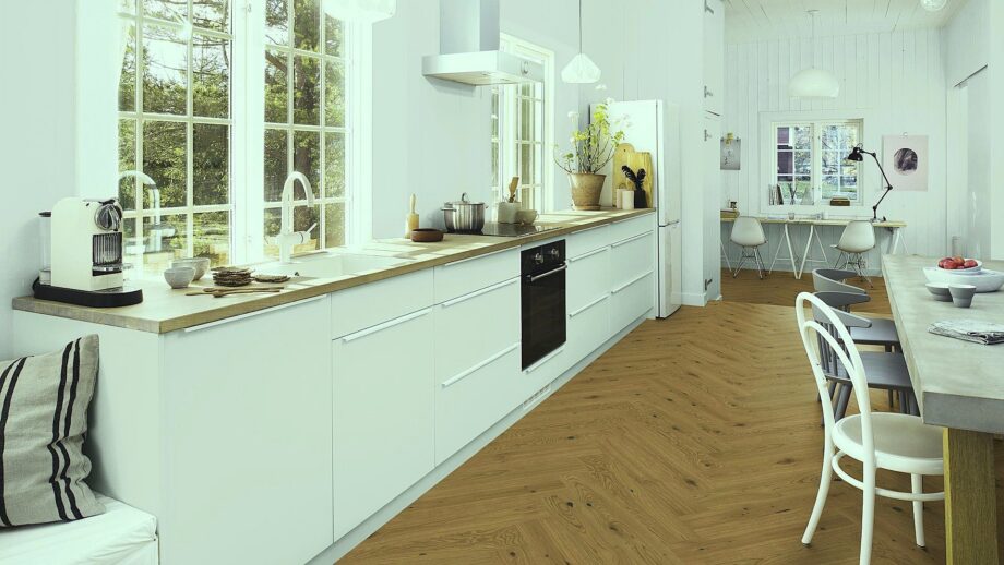 Fischgrätparkett Eiche Rustic geölt und gewachst 105 mm – 4