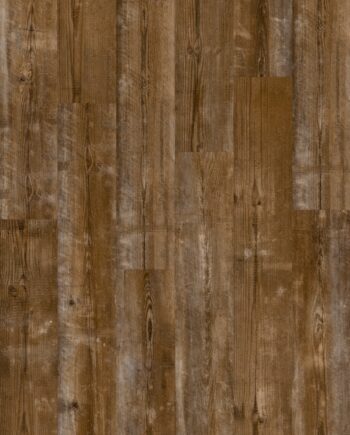 Vinüülparkett Quick-Step Bloom Sundown Pine. Pruun toon ja männi põrandalaua disain