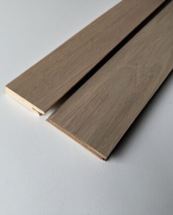 Sockelleiste Eiche furniert weiß geölt Profil 15 × 60 mm