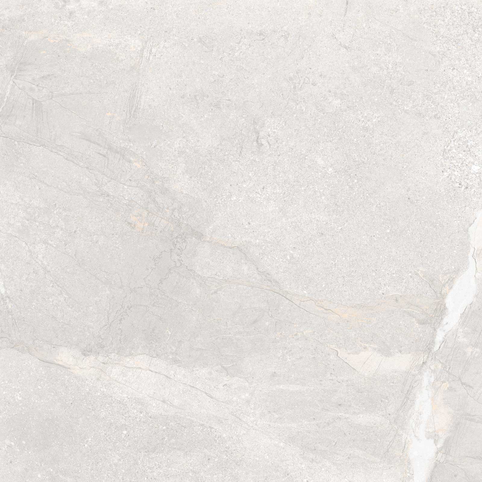 Polierte Bodenfliese aus Feinsteinzeug in Steinoptik Tau Mainstone Silver Pol, 120x120 cm, 9 mm, Silbergrau, rektifiziert