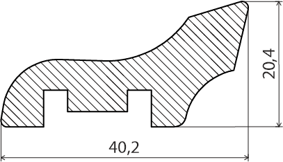 Sockelleiste Eiche massiv, 22x40x2700 mm – 2