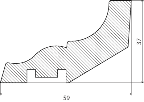 Sockelleiste Eiche massiv, 40x60x2700 mm – 2
