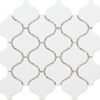Keramikmosaik Tech Flame White, 25x28 cm, Weiß