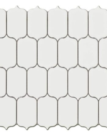 Keramikmosaik Tech Lantern White, 26x27 cm, 6,5 mm, Weiß