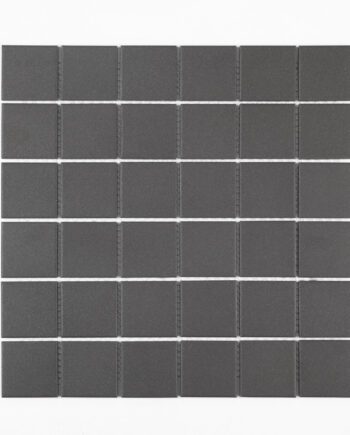 Rutschhemmendes Keramikmosaik Dover Black 5x5, 30x30 cm, 6 mm, Schwarz