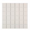 Rutschhemmendes Keramikmosaik Dover White 5x5, 30x30 cm, 6 mm, Weiß