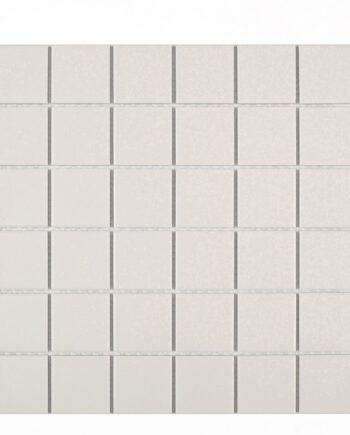 Rutschhemmendes Keramikmosaik Dover White 5x5, 30x30 cm, 6 mm, Weiß