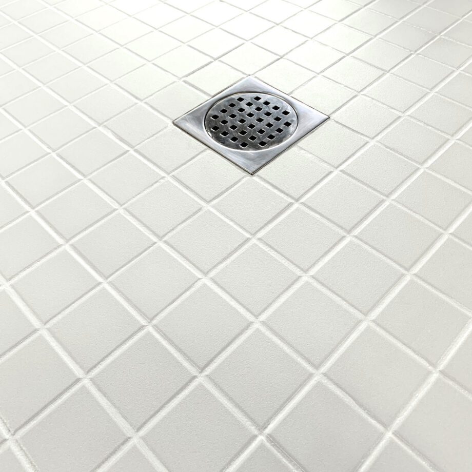 Rutschhemmendes Keramikmosaik Dover White 5x5, 30x30 cm, 6 mm, Weiß – 2