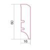 porandaliist-108400-2 Furnierte Sockelleiste Eiche weiss lackiert, 60x16x2200 mm – 2