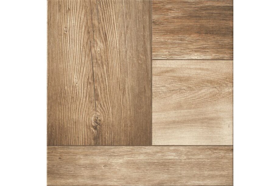 146109-1 Matte Bodenfliese aus Feinsteinzeug in Holzoptik Suaro Beige, 42x42 cm, 8 mm, Beige, R10