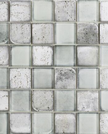 Mosaik aus Materialmix Cotto Grigio, 30x30 cm, 8 mm, Grau