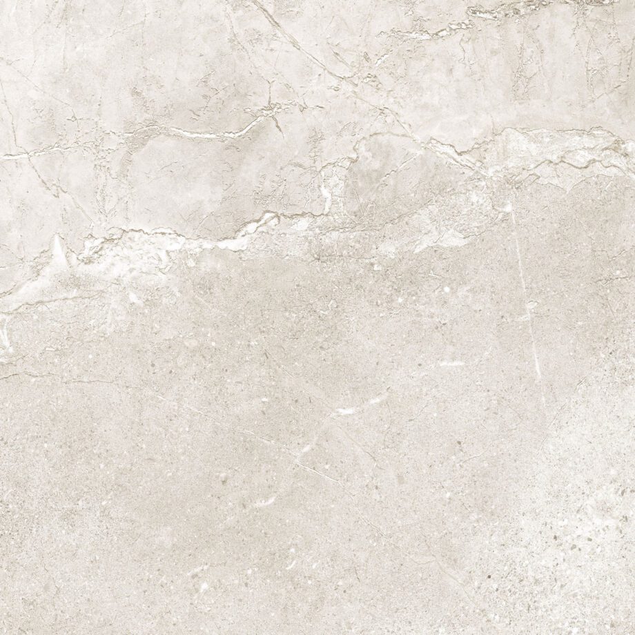 146953-1 Matte Bodenfliese aus Feinsteinzeug in Steinoptik Stone Age White, 60x60 cm, 10 mm, Weiß, R10