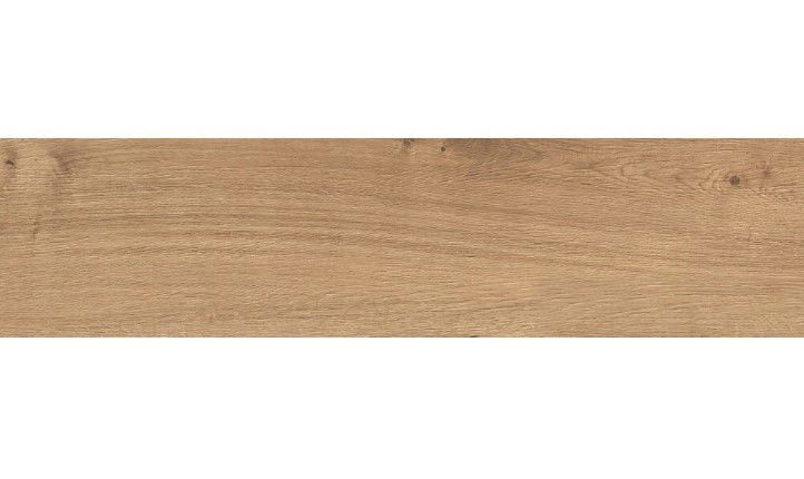 Matte Bodenfliese aus Feinsteinzeug in Holzoptik Wood Brown, 22x90 cm, 8 mm, Braun, R10