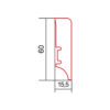 porandaliist-156030-2 Furnierte Sockelleiste Eiche Terra P6P, 60x16x2200 mm – 2