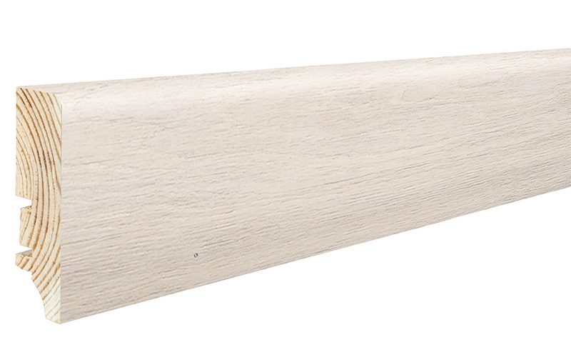 Furnierte Sockelleiste Eiche Toch P6P, 60x16x2200 mm
