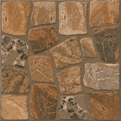 Matte Bodenfliese aus Feinsteinzeug in Steinoptik Vilio Brown, 30x30 cm, 8 mm, Braun, R9