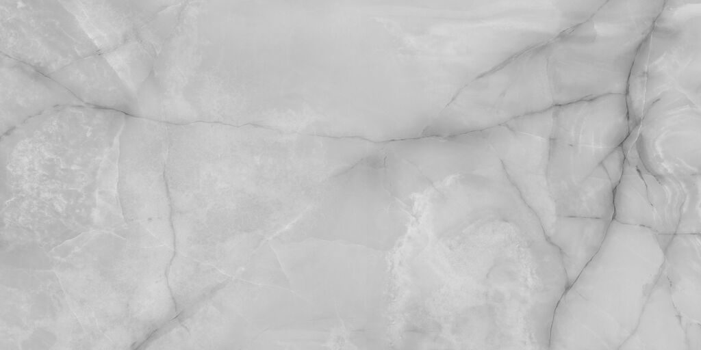 Matte Bodenfliese aus Feinsteinzeug in Marmoroptik Onix Pearl, 60x120 cm, 10,5 mm, Perlgrau