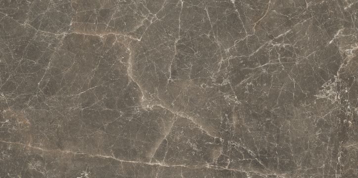 Matte Bodenfliese aus Feinsteinzeug in Marmoroptik Imperiale Brown, 60x120 cm, 8 mm, Braun
