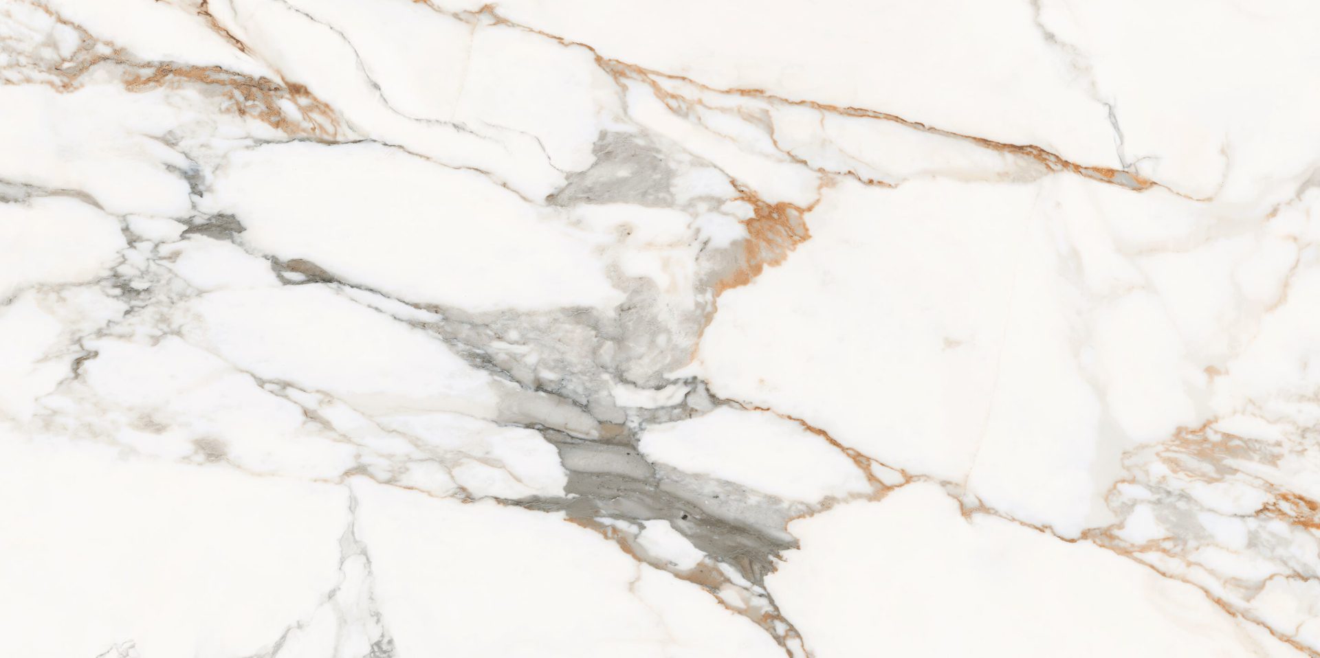 Matte Bodenfliese aus Feinsteinzeug in Marmoroptik Calacatta White, 60x120 cm, 8 mm, Weiß – 2