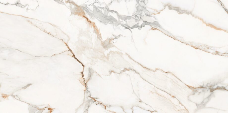 164298-3 Matte Bodenfliese aus Feinsteinzeug in Marmoroptik Calacatta White, 60x120 cm, 8 mm, Weiß – 3