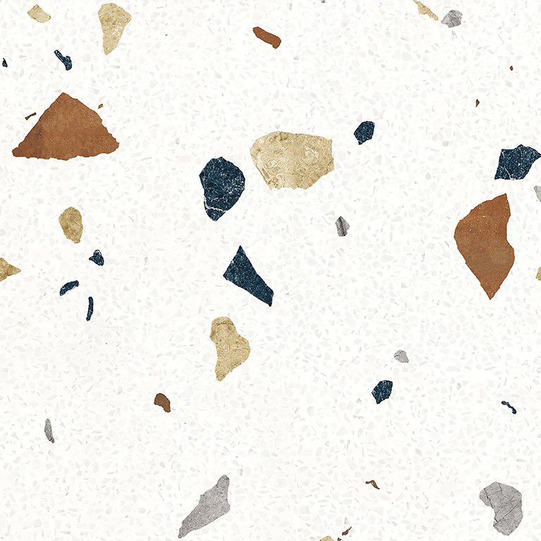 Matte Bodenfliese aus Feinsteinzeug in Terrazzo-Optik GPT1031 Mix, 60x60 cm, 8 mm, mehrfarbig, R10