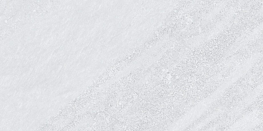 153031-1 Matte Bodenfliese aus Feinsteinzeug in Steinoptik Kliff White, 30x60 cm, 9 mm, Weiß, R9