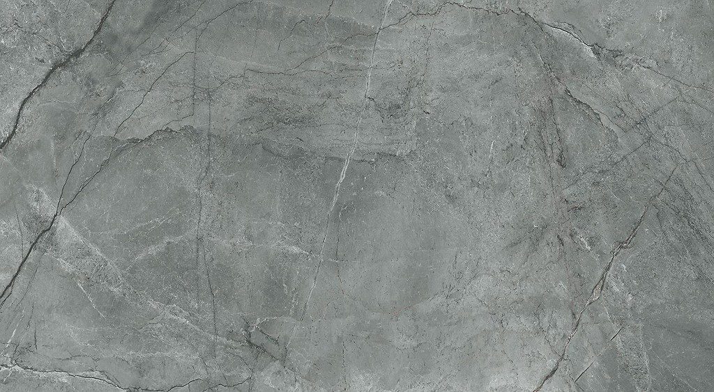 Matte Bodenfliese aus Feinsteinzeug in Marmoroptik Silver Graphite, 60x120 cm, 8 mm, Graphitgrau, R9