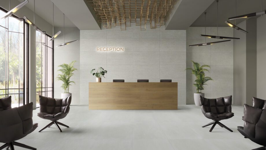 174708-2 Matte Bodenfliese aus Feinsteinzeug in Steinoptik Arcbx Stone Ice, 60x60 cm, 8,5 mm, Hellgrau, R10 – 2