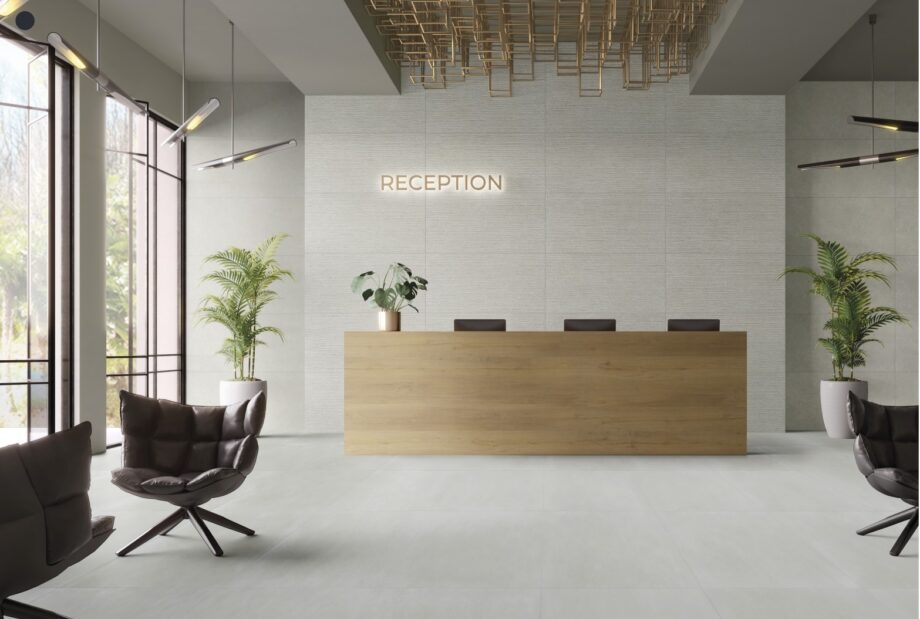 174709-2 Matte Bodenfliese aus Feinsteinzeug in Steinoptik Arcbx Stone Ice, 60x120 cm, 8,5 mm, Hellgrau, R10 – 2