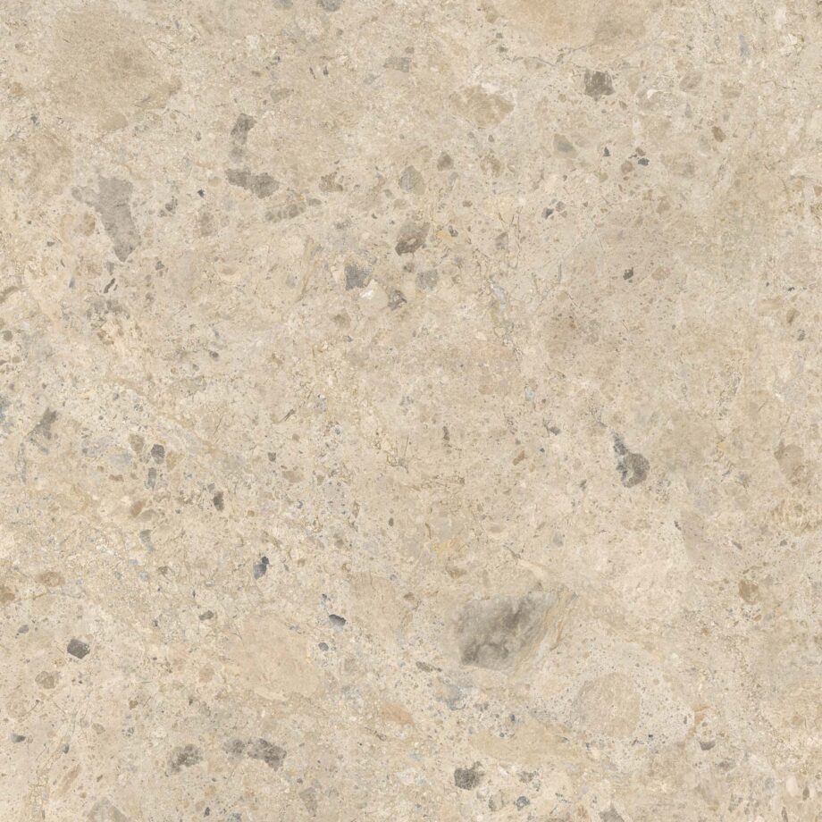 Matte Bodenfliese aus Feinsteinzeug in Steinoptik Tau Qatar Sand, 100x100 cm, Sandbeige, rektifiziert