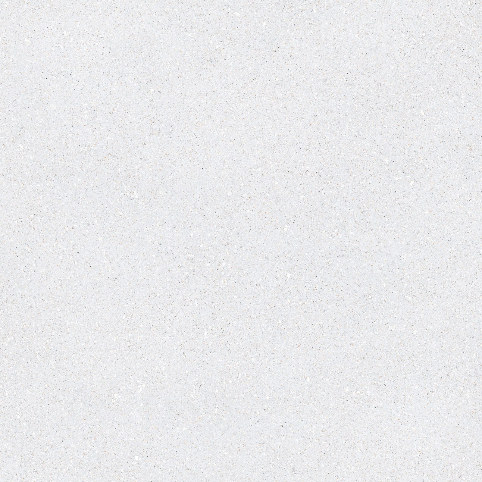 Matte Bodenfliese aus Feinsteinzeug in Terrazzo-Optik Tau Sassy White, 90x90 cm, Weiß, R10, rektifiziert