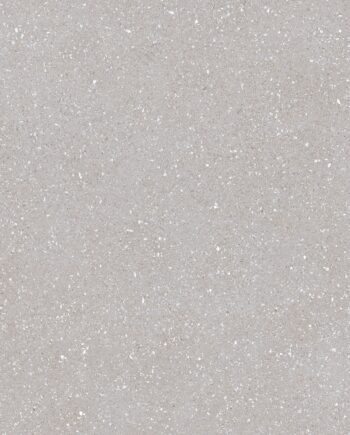 Matte Bodenfliese aus Feinsteinzeug in Terrazzo-Optik Tau Sassy Silver, 90x90 cm, Silbergrau, R10, rektifiziert
