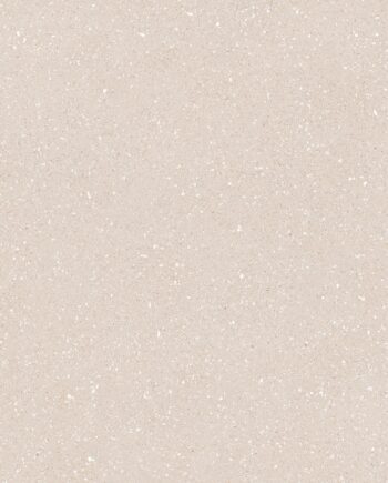 Matte Bodenfliese aus Feinsteinzeug in Terrazzo-Optik Tau Sassy Cream, 90x90 cm, Creme, R10, rektifiziert