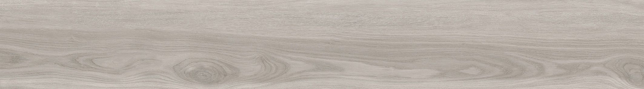 Matte Bodenfliese aus Feinsteinzeug in Holzoptik Tau Origin Silver, 22,5x180 cm, 11 mm, Silbergrau, R10, rektifiziert