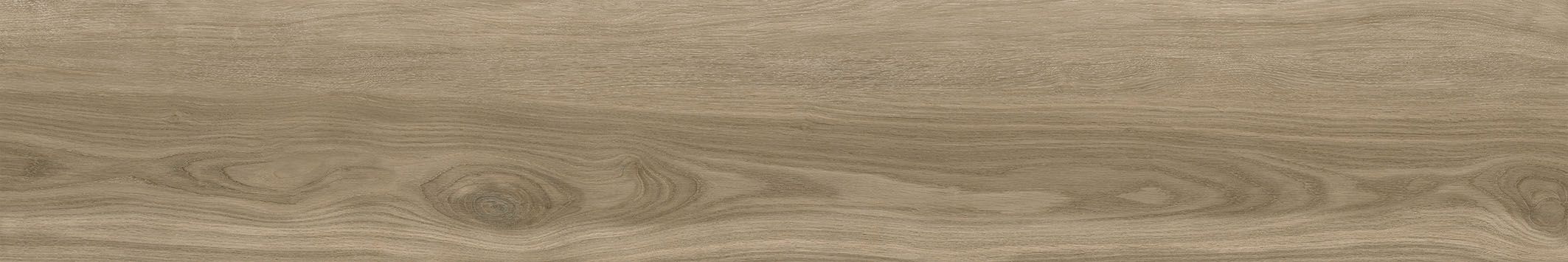 Matte Bodenfliese aus Feinsteinzeug in Holzoptik Tau Origin Umber, 30x180 cm, 11 mm, Umbra, R10, rektifiziert