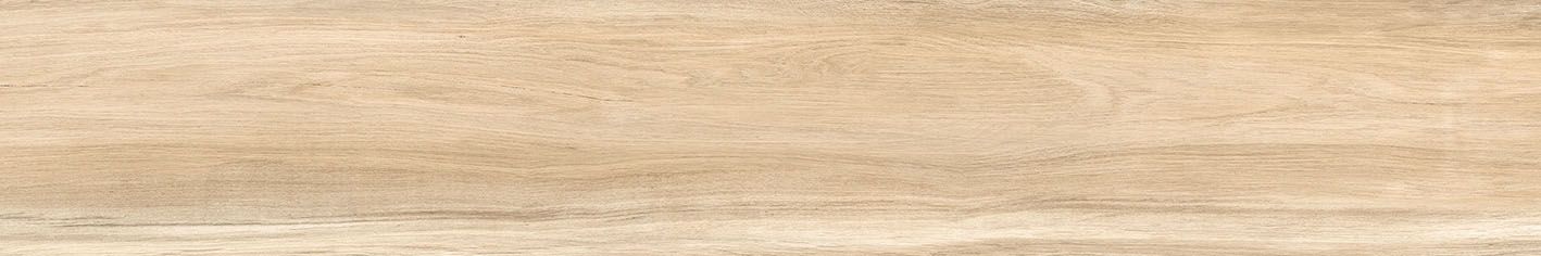 Matte Bodenfliese aus Feinsteinzeug in Holzoptik Tau Bohars Sand, 20x120 cm, 9 mm, Sandbeige, rektifiziert