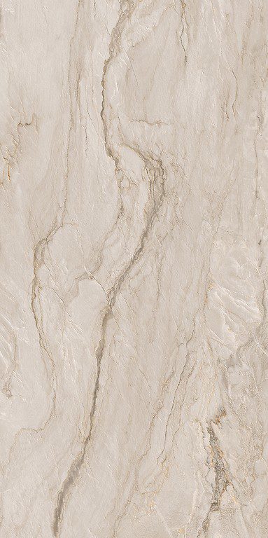 Matte Bodenfliese aus Feinsteinzeug in Steinoptik Velluto Beige, 60x120 cm, 8 mm, Beige, R9