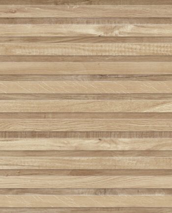 Wandfliese aus Feinsteinzeug in Holzoptik mit Relief Tau Eternal Roble, 60x120 cm, Eiche, rektifiziert