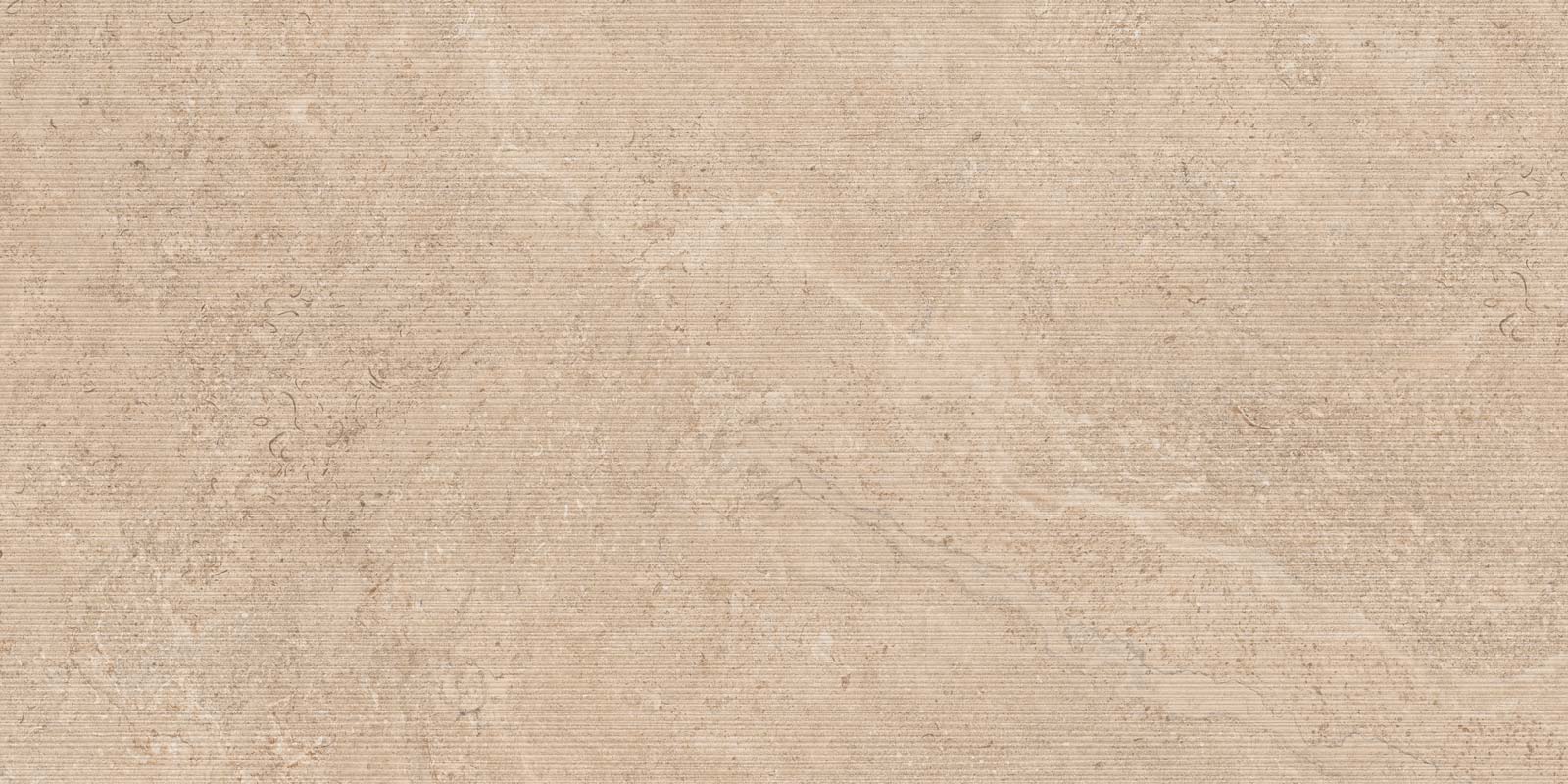 Wandfliese aus Feinsteinzeug in Steinoptik mit Relief Tau Dorset Sand Relief, 60x120 cm, Sandbeige, rektifiziert