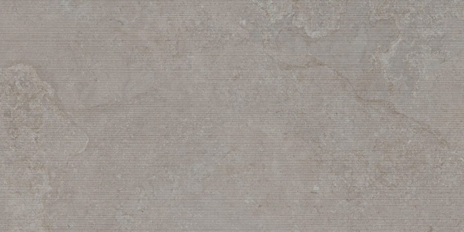 017.250.0183.15769-1 Wandfliese aus Feinsteinzeug in Steinoptik mit Relief Tau Dorset Silver Relief, 60x120 cm, Silbergrau, rektifiziert