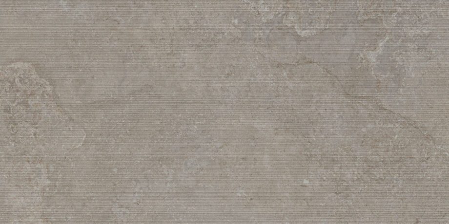 017.250.0408.15769-1 Wandfliese aus Feinsteinzeug in Steinoptik mit Relief Tau Dorset Greige Relief, 60x120 cm, Greige, rektifiziert