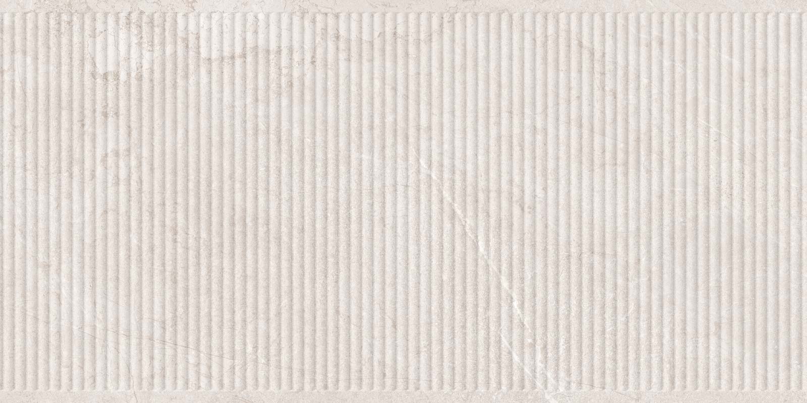 Feinsteinzeug-Wandfliese in Steinoptik mit Relief Tau Lithos Relief White, 60x120 cm, Weiß, R10, rektifiziert