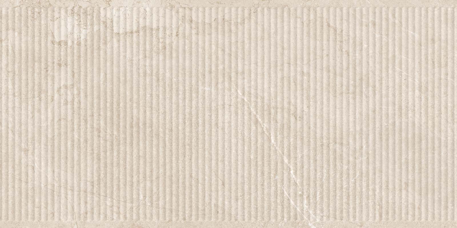 Feinsteinzeug-Wandfliese in Steinoptik mit Relief Tau Lithos Relief Linen, 60x120 cm, Leinenbeige, R10, rektifiziert