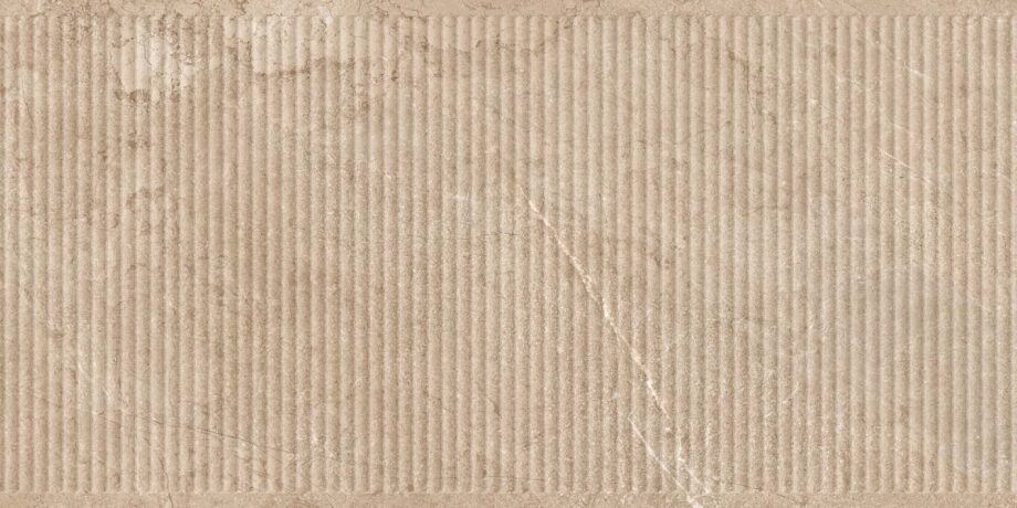 017.250.0119.16740-1 Feinsteinzeug-Wandfliese in Steinoptik mit Relief Tau Lithos Relief Sand, 60x120 cm, Sandbeige, R10, rektifiziert