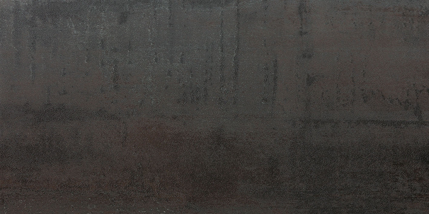 Bodenfliese aus Feinsteinzeug in Cortenstahl-Optik Tau Corten B, 30x60 cm, 10,5 mm, dunkles Rostbraun, rektifiziert