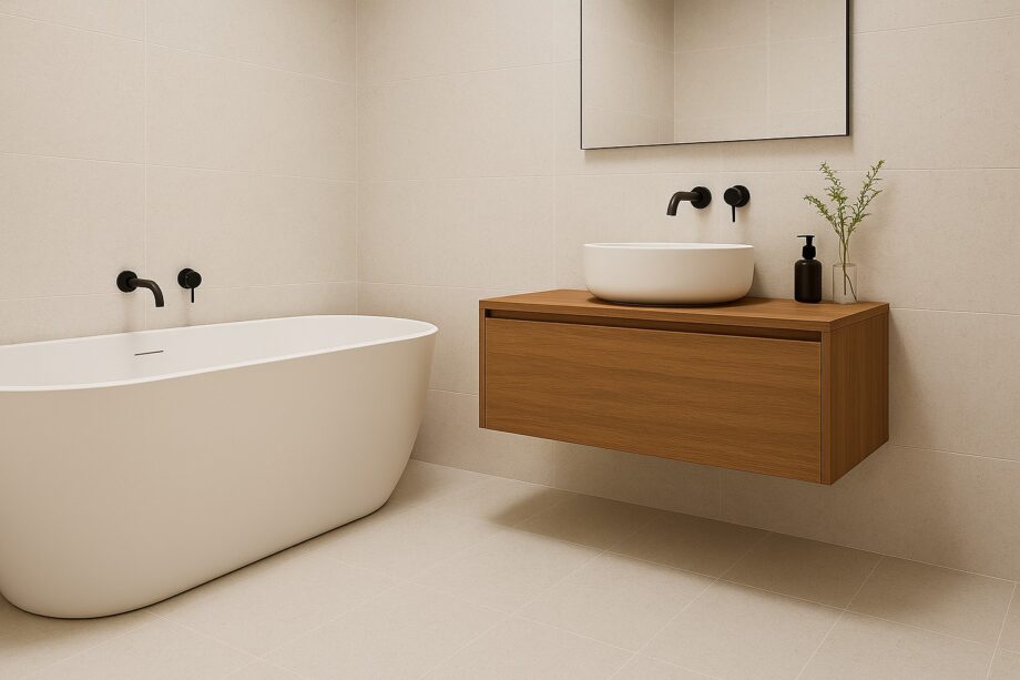 Matte Bodenfliese aus Feinsteinzeug in Steinoptik Arcbx Stone Ivory, 60x120 cm, 8,5 mm, Elfenbein, R10 – 2